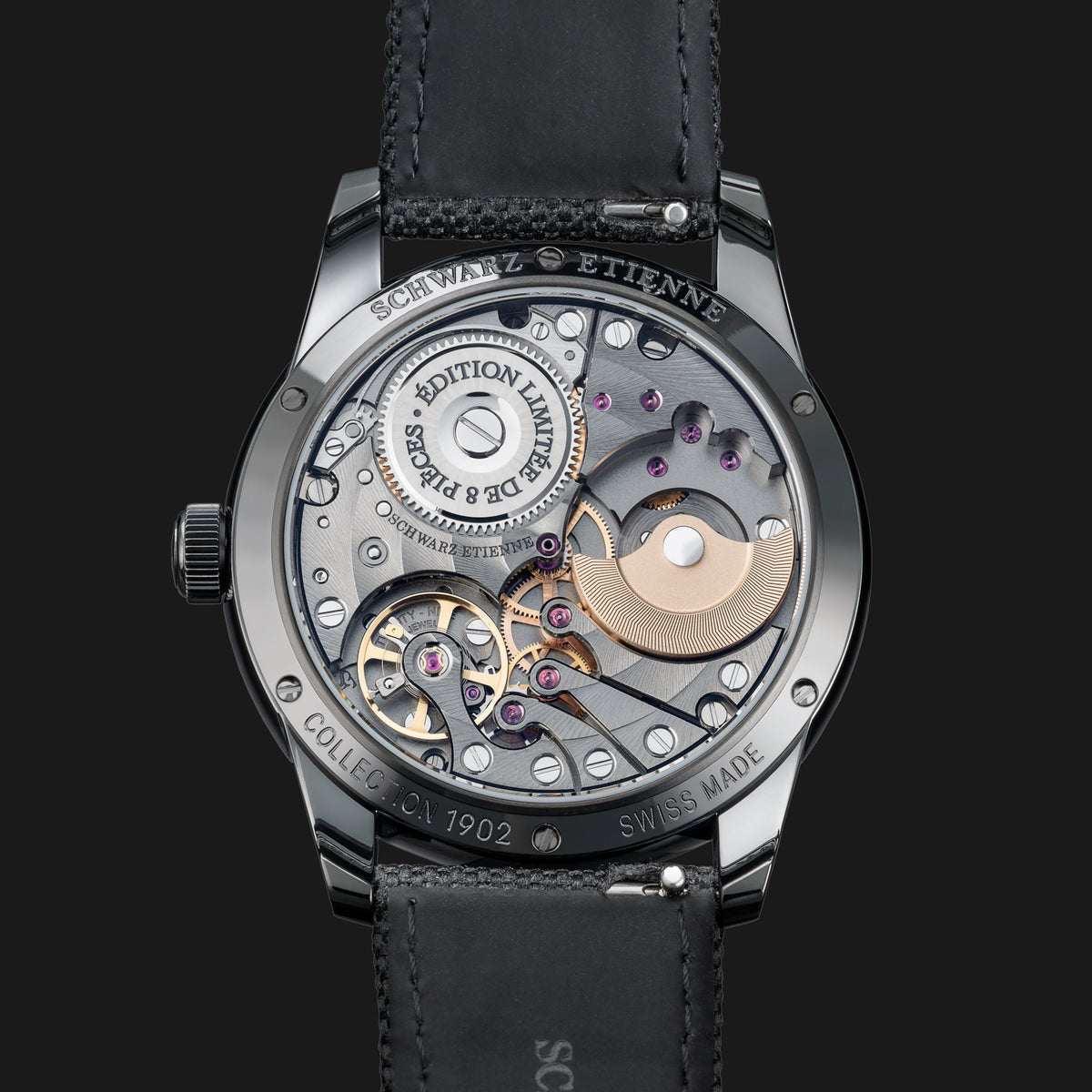 Schwarz Etienne 1902 Petite Seconde Heure Dorée, front and caseback together