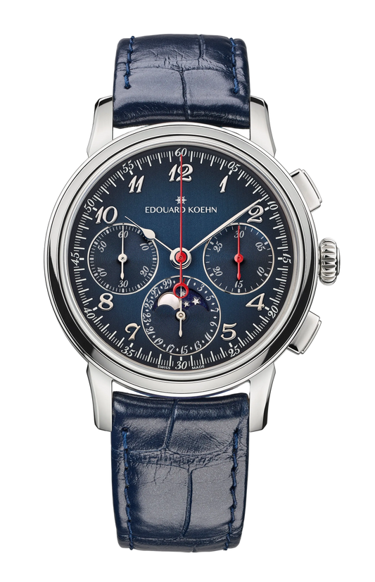 Edouard Koehn Legacy Moonphase Chronograph Midnight Blue (EK-CHR12 GN)