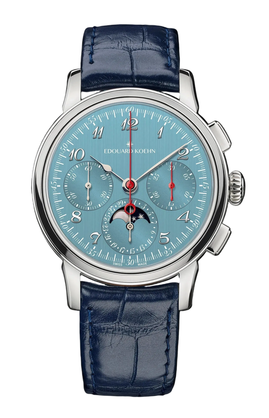 Edouard Koehn Legacy Moonphase Chronograph Ice Blue (EK-CHR12 IB) - #01/50