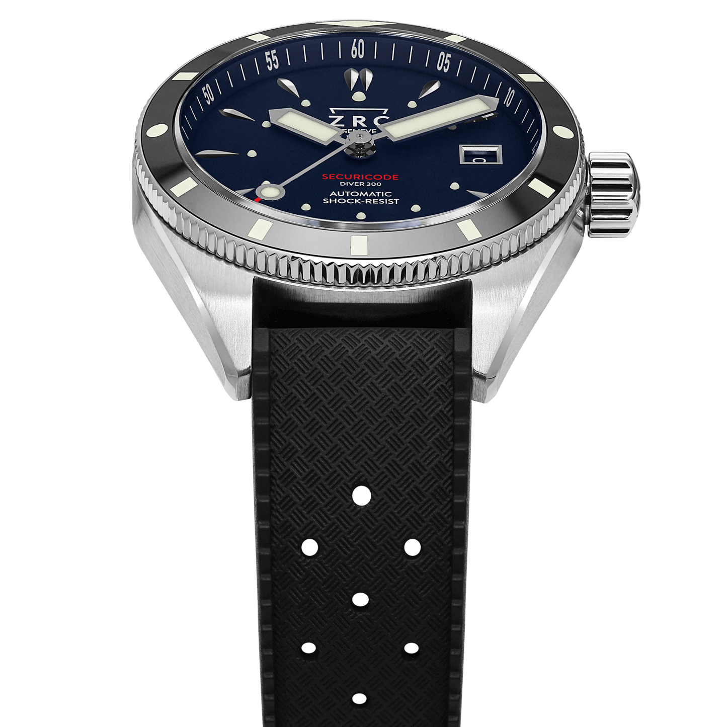 ZRC Securicode Diver 300 Rubber Black SC39208 - wrist shot