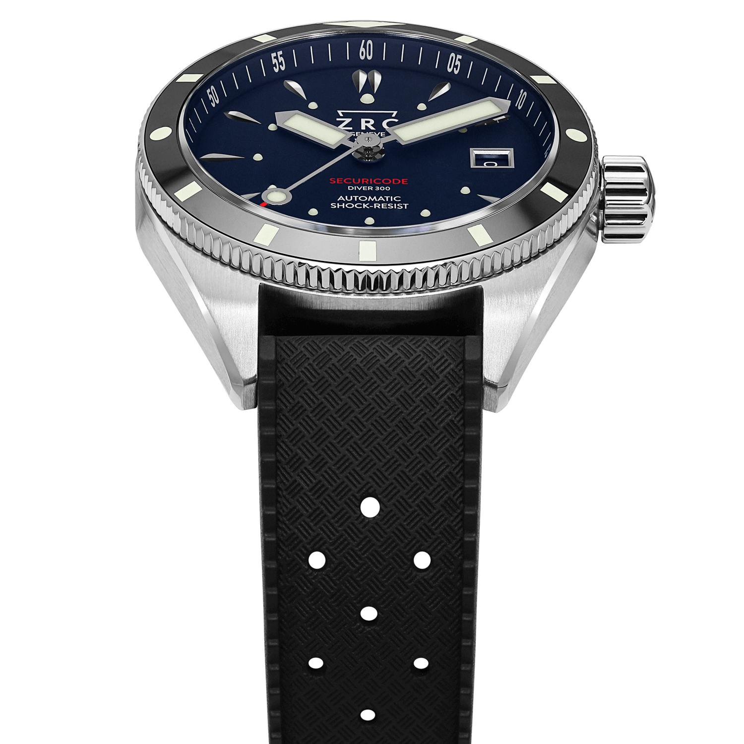 ZRC Securicode Diver 300 Rubber Black SC39208 - wrist shot