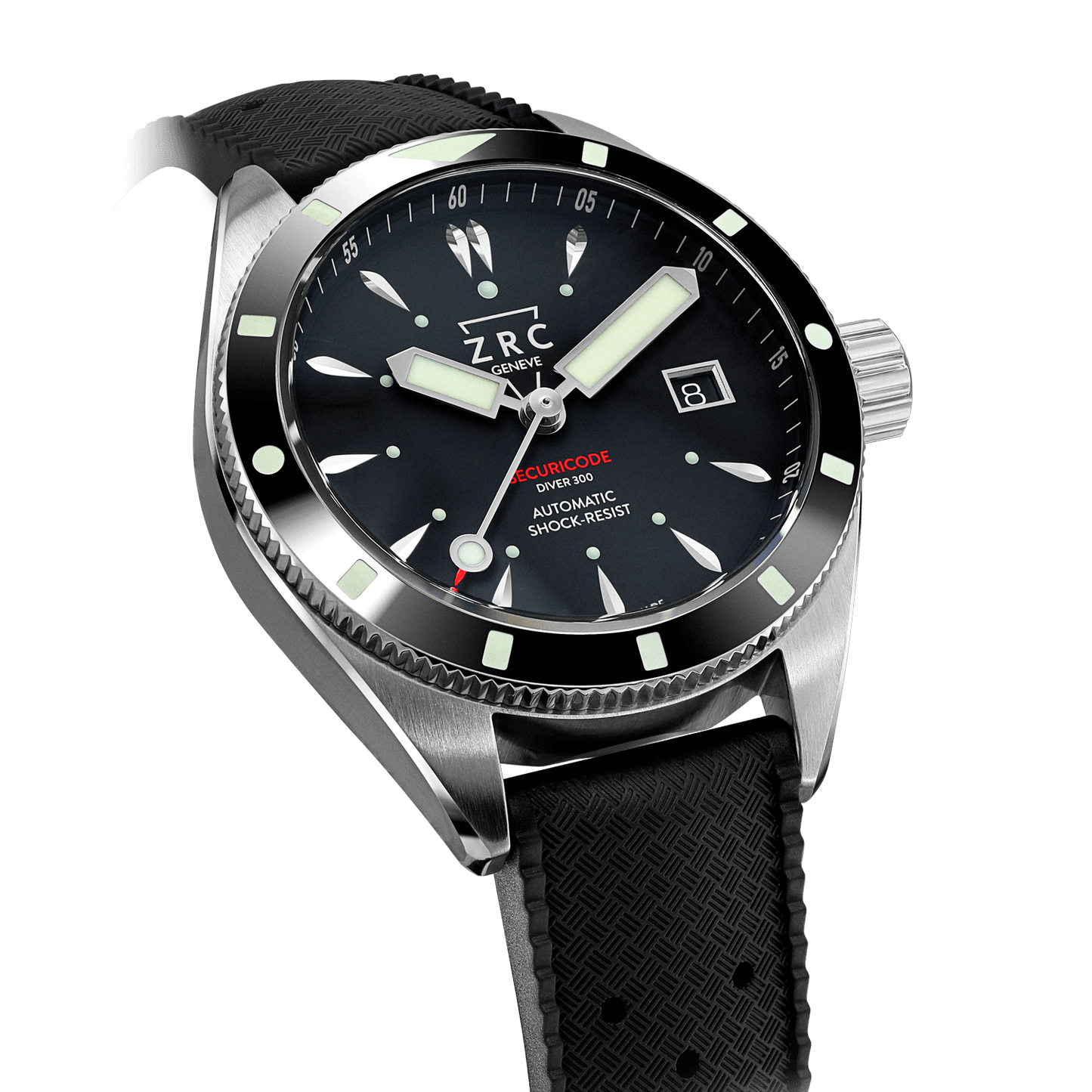 ZRC Securicode Diver 300 Rubber Black SC39208 - profile
