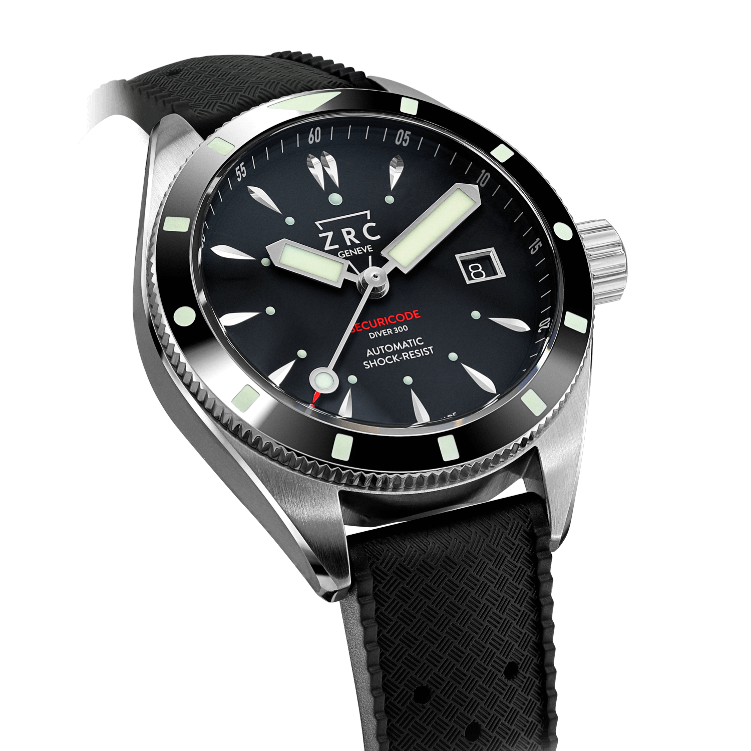 ZRC Securicode Diver 300 Rubber Black SC39208 - profile