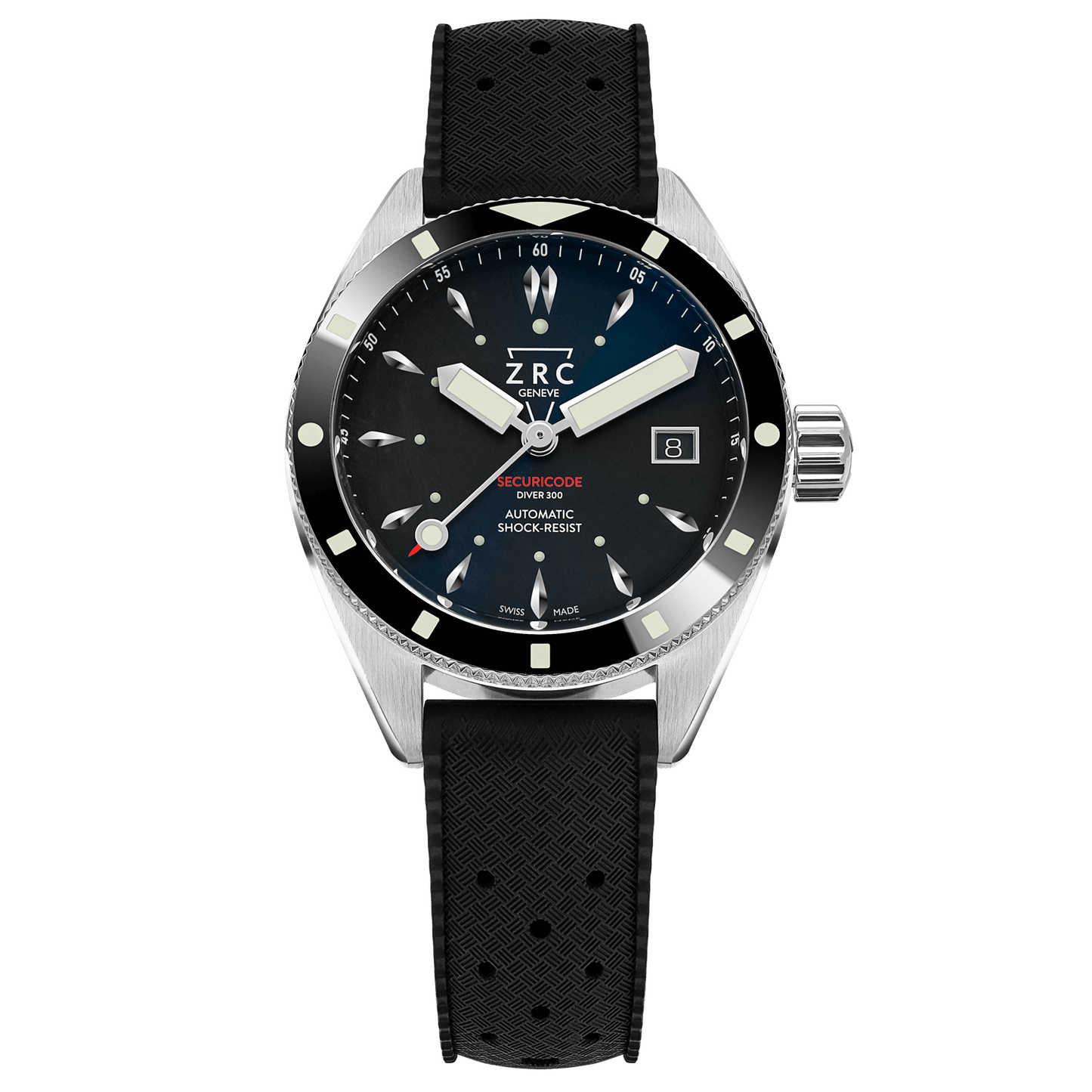 ZRC Securicode Diver 300 Rubber Black SC39208 - front