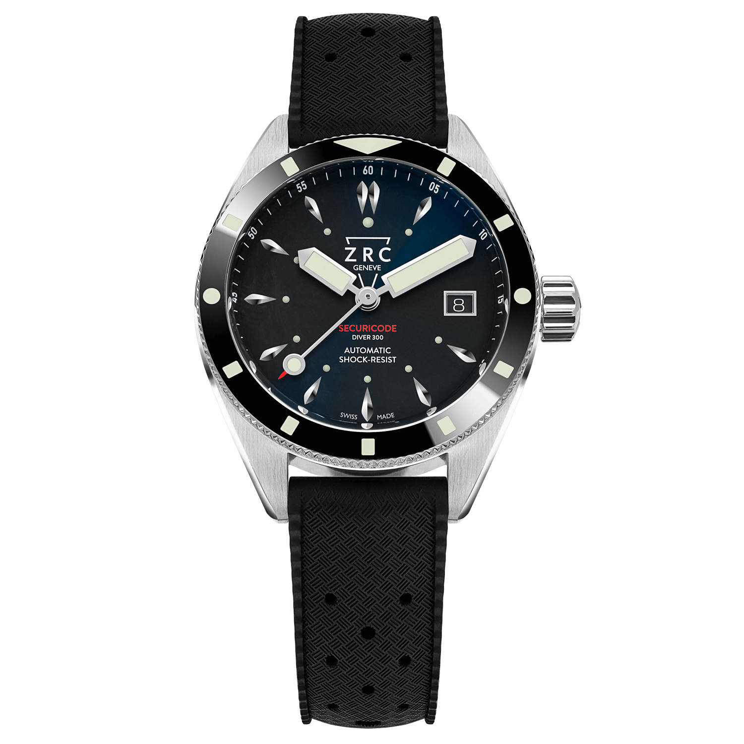 ZRC Securicode Diver 300 Rubber Black SC39208 - front