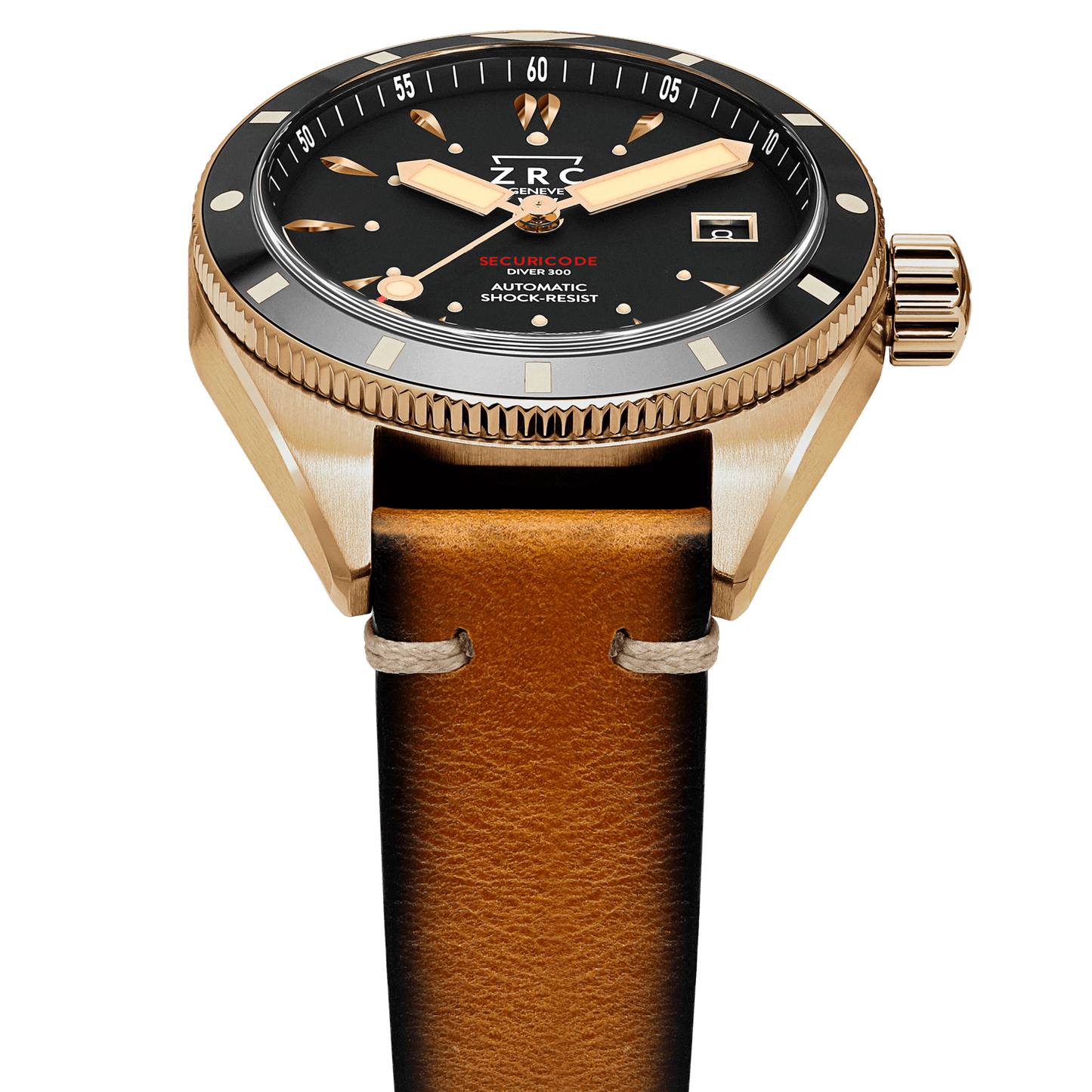 ZRC Securicode Diver 300 Bronze SC39463 - wrist shot