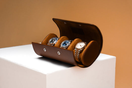 Bosphorus Galata watch roll in Montana 01 leather